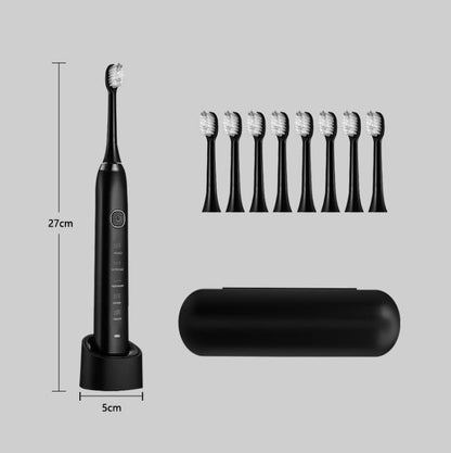 Sarmocare S100 IPX7 Waterproof Portable Sonic Electric Toothbrush with 8-brush Heads(Navy Blue) by Sarmocare