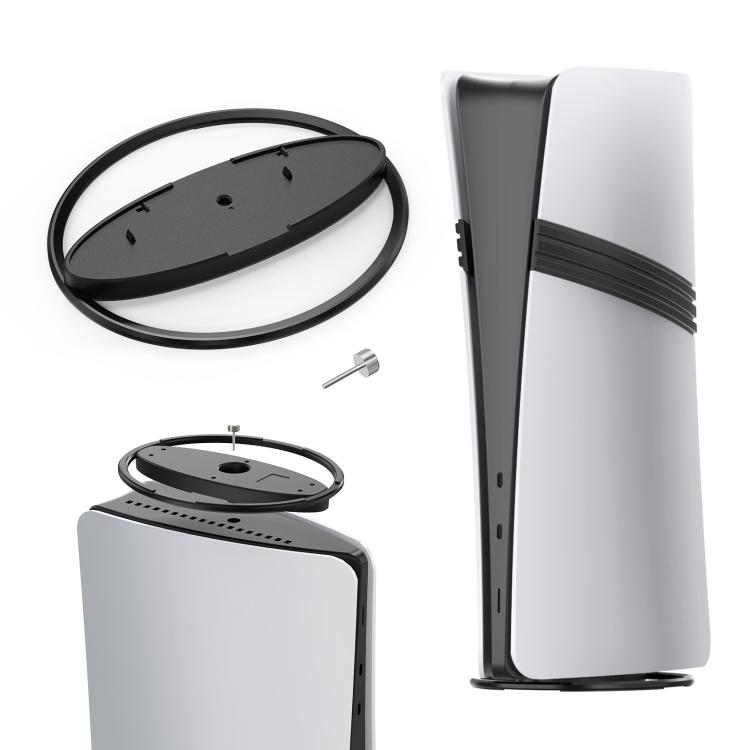 For PS5 / PS5 Slim / PS5 Pro Game Console Desktop Vertical Stand Non-Slip Base(Gray) by bashfashion