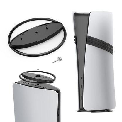 For PS5 / PS5 Slim / PS5 Pro Game Console Desktop Vertical Stand Non-Slip Base(Gray) by bashfashion
