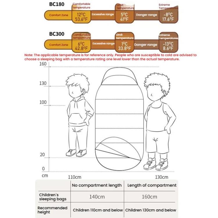 Naturehike BC300 Thick Portable Outdoor Camping Cotton Kids Sleeping Bag Camping Warm Quilt by Naturehike