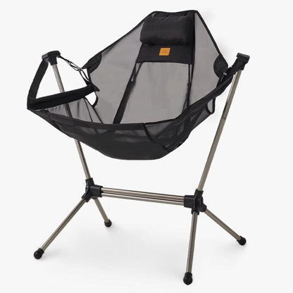 Naturehike Outdoor Folding Rocking Chair Portable Recliner Chair Leisure Camping Picnic Swing Chair(Black Mesh) by Naturehike