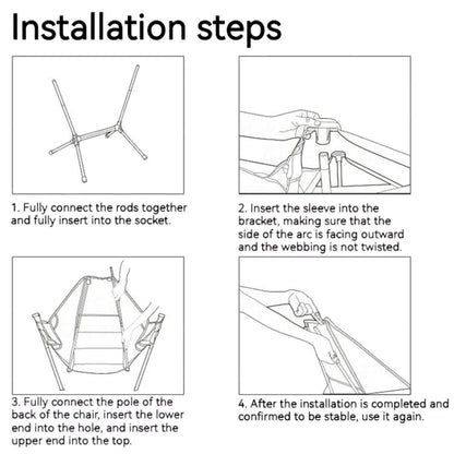 Naturehike Outdoor Folding Rocking Chair Portable Recliner Chair Leisure Camping Picnic Swing Chair(Black Mesh) by Naturehike