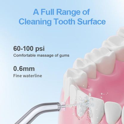 F500 IPX7 Waterproof 350ml Rechargeable Portable Handheld Pulse Electric Flosser(Black) by bashfashion