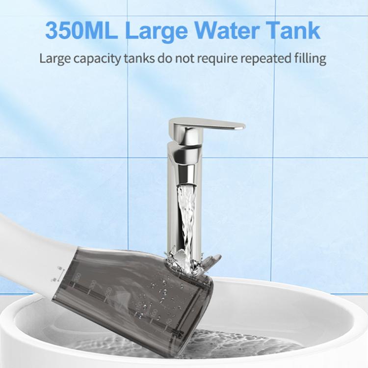 F500 IPX7 Waterproof 350ml Rechargeable Portable Handheld Pulse Electric Flosser(Black) by bashfashion