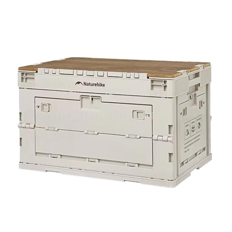 Naturehike Outdoor Large Capacity Folding Storage Box Portable Camping Table, Spec: 52L Light Gray by Naturehike