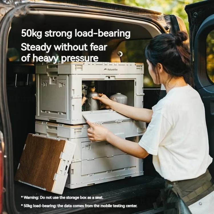 Naturehike Outdoor Large Capacity Folding Storage Box Portable Camping Table, Spec: 52L Light Gray by Naturehike