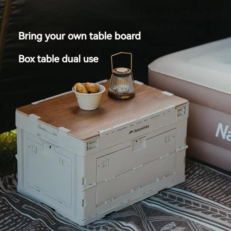 Naturehike Outdoor Large Capacity Folding Storage Box Portable Camping Table, Spec: 52L Light Gray by Naturehike