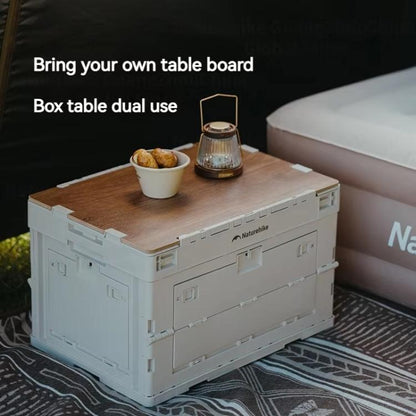 Naturehike Outdoor Large Capacity Folding Storage Box Portable Camping Table, Spec: 52L Light Gray by Naturehike