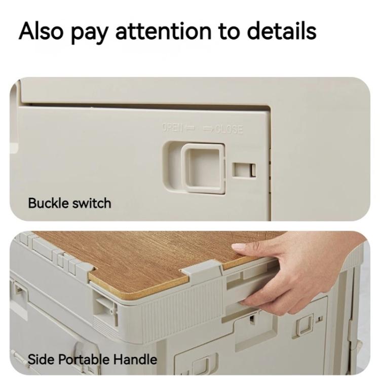 Naturehike Outdoor Large Capacity Folding Storage Box Portable Camping Table, Spec: 52L Light Gray by Naturehike