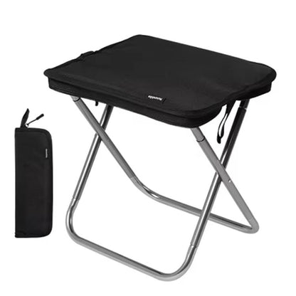 Naturehike Folding Stool Portable Outdoor Camping Aluminum Chair(Black) by Naturehike