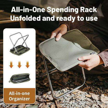 Naturehike Folding Stool Portable Outdoor Camping Aluminum Chair(Black) by Naturehike