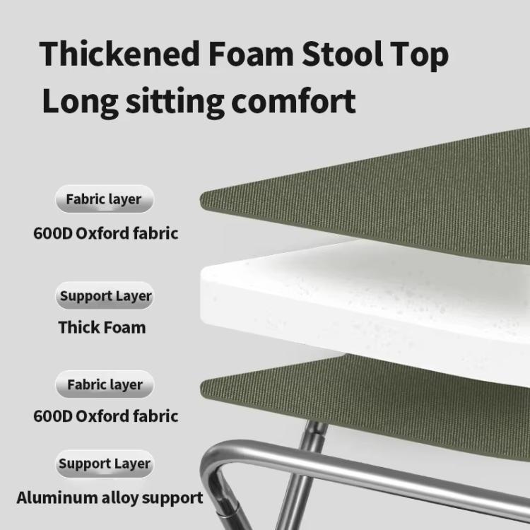 Naturehike Folding Stool Portable Outdoor Camping Aluminum Chair(Green) by Naturehike