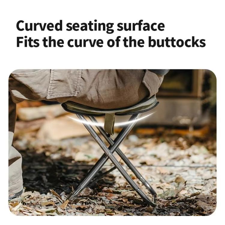 Naturehike Folding Stool Portable Outdoor Camping Aluminum Chair(Black) by Naturehike