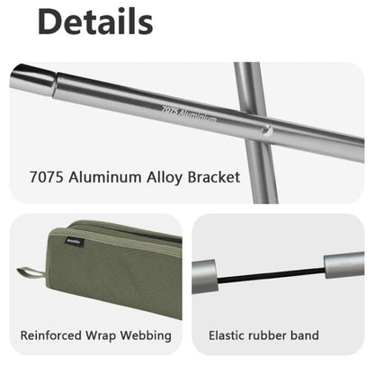 Naturehike Folding Stool Portable Outdoor Camping Aluminum Chair(Black) by Naturehike