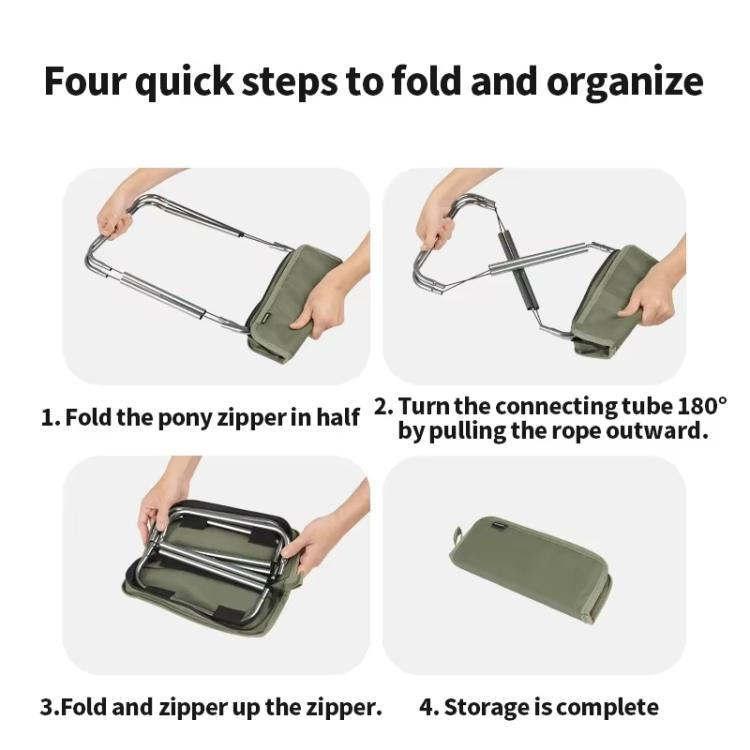 Naturehike Folding Stool Portable Outdoor Camping Aluminum Chair(Green) by Naturehike