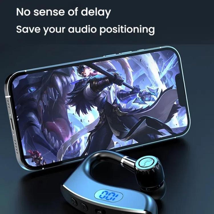 V18 On-Ear Business Digital Display Bluetooth Earphone(Bagged) by bashfashion