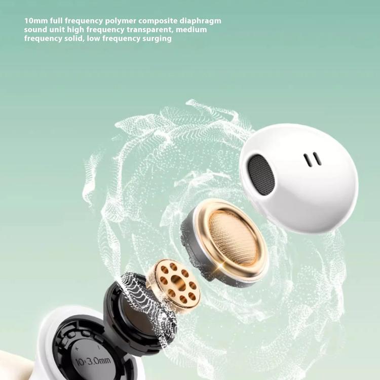 Havit E9 Semi-In-Ear ENC Noise Reduction Wireless Bluetooth Earphones, Color: White-Flagship Edition by Havit