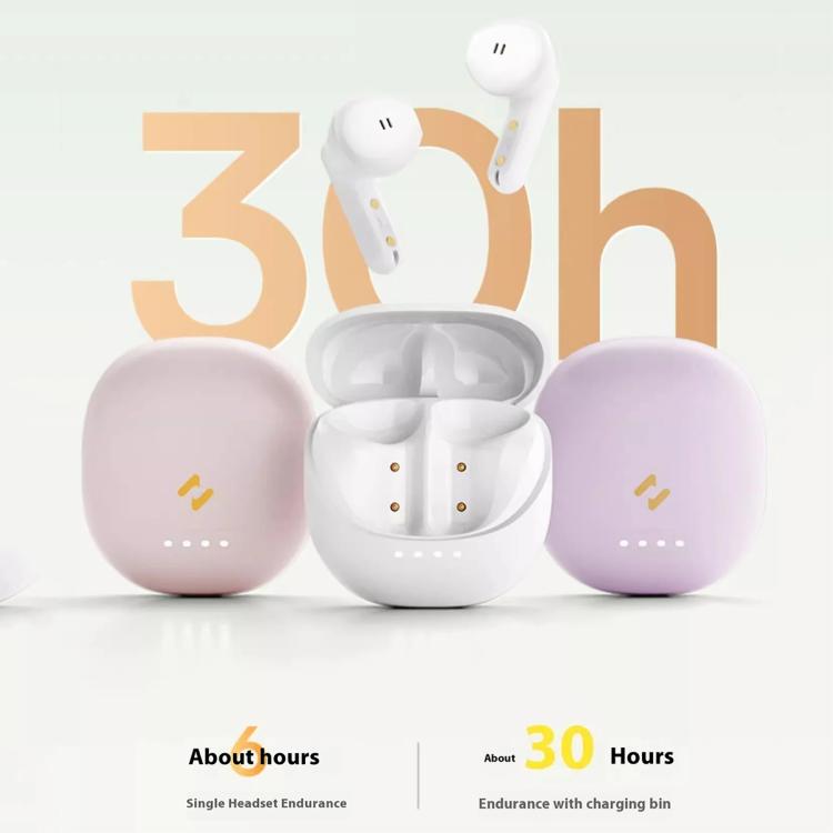 Havit E9 Semi-In-Ear ENC Noise Reduction Wireless Bluetooth Earphones, Color: White-Standard Edition by Havit