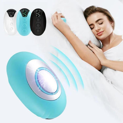 Smart Handheld Sleep Instrument Microcurrent Relief Insomnia Anxiety Therapy Portable Fast Sleeping Massager(White) by bashfashion