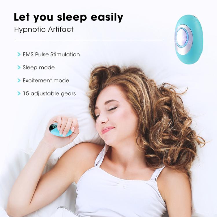 Smart Handheld Sleep Instrument Microcurrent Relief Insomnia Anxiety Therapy Portable Fast Sleeping Massager(Emerald) by bashfashion