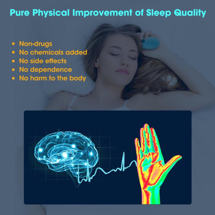 Smart Handheld Sleep Instrument Microcurrent Relief Insomnia Anxiety Therapy Portable Fast Sleeping Massager(White) by bashfashion