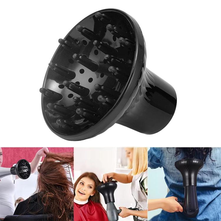 Hair Dryer Diffuser Hair Salon Styling Hair Dryer Cover Curler Large Wind Hood(Black Classic) by bashfashion