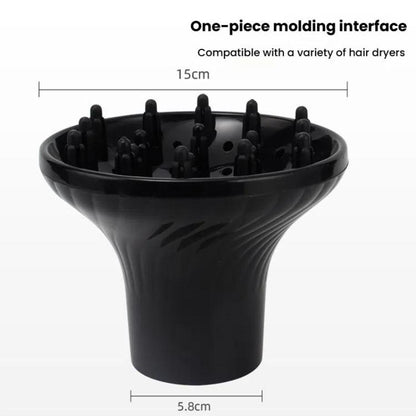 Hair Dryer Diffuser Hair Salon Styling Hair Dryer Cover Curler Large Wind Hood(Black Classic) by bashfashion