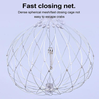 Diameter 62cm/20 Strands Automatically Retractable Crab Cage Wire Crab Opening And Closing Cage by bashfashion