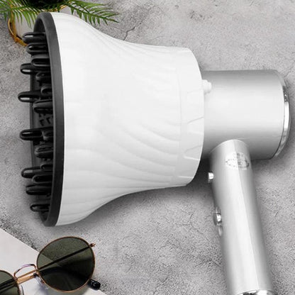 Universal Hair Diffuser Hair Dryer Air Hood Blow Curling Hair Styling Artifact Hair Drying Hood(White) by bashfashion