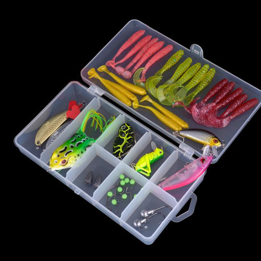 46-in-1 Outdoor Fishing Gear Bionic Bait Luya Sequin Bait Set by bashfashion