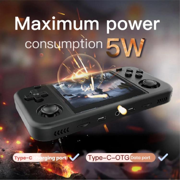 O30S 3.5-inch IPS Screen Open Source Handheld Game Console Linux System, Memory: 128G(White) by bashfashion