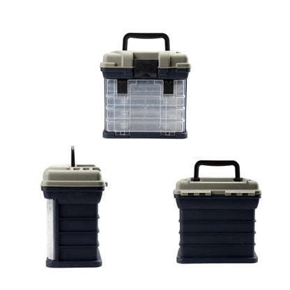 Multifunctional Sea Fishing Accessories Storage Box Bait Box Fishing Tool Box(Gray) by bashfashion