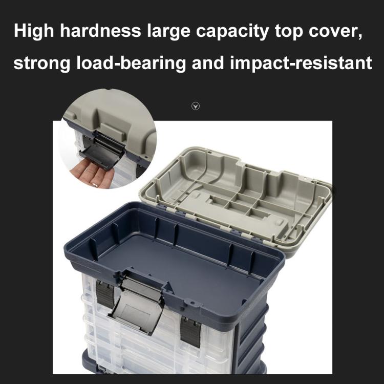 Multifunctional Sea Fishing Accessories Storage Box Bait Box Fishing Tool Box(Gray) by bashfashion