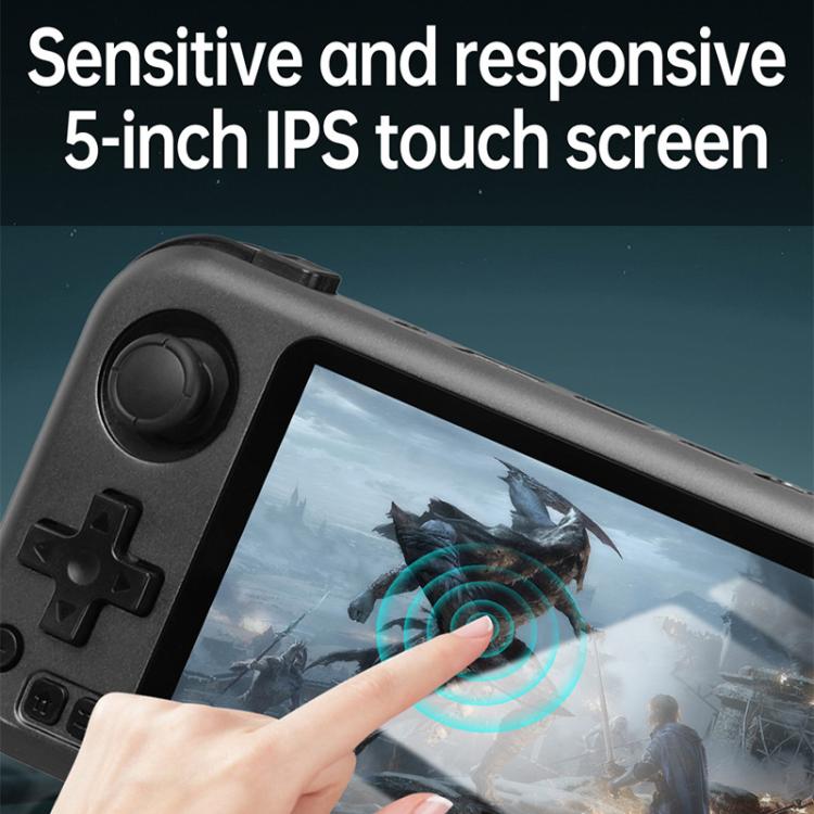 CB408 4.7-inch Touch Screen Handheld Game Console Supports WiFi Android 11 +Linux System 64G(Gray) by bashfashion
