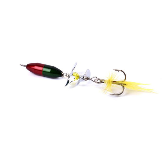Compound Rotating Sequin Feather Three-hook Bait Bionic Metal Fake Bait by bashfashion