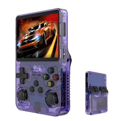 R36S Retro Handheld Game Console Linux System 3.5-Inch Screen Single TF Card Version 64G(Clear Purple) by bashfashion