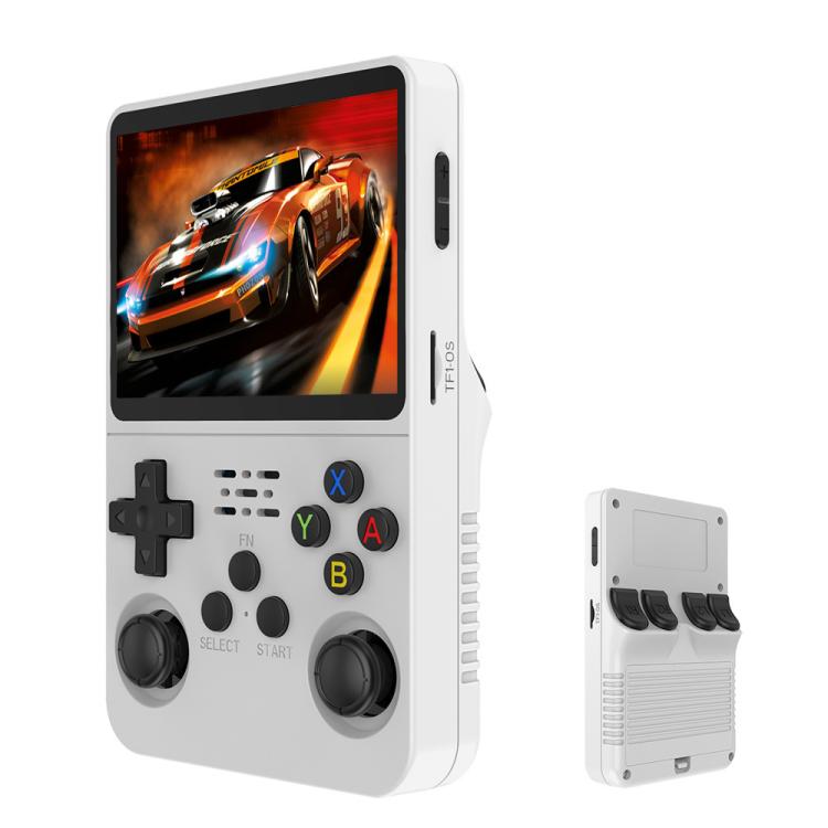 R36S Retro Handheld Game Console Linux System 3.5-Inch Screen Single TF Card Version 64G(White) by bashfashion