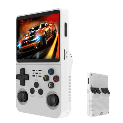 R36S Retro Handheld Game Console Linux System 3.5-Inch Screen Single TF Card Version 128G(White) by bashfashion