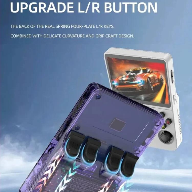 R36S Retro Handheld Game Console Linux System 3.5-Inch Screen Single TF Card Version 64G(Clear Purple) by bashfashion