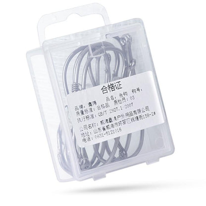 10pcs /Box Crooked Mouth Barbed Sea Fishing Hook Lure Fishing Hanging Shrimp Hook(4/0) by bashfashion