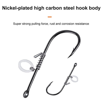 10pcs /Box Crooked Mouth Barbed Sea Fishing Hook Lure Fishing Hanging Shrimp Hook(4/0) by bashfashion