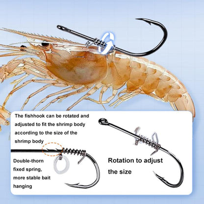 10pcs /Box Crooked Mouth Barbed Sea Fishing Hook Lure Fishing Hanging Shrimp Hook(Mixed Number) by bashfashion