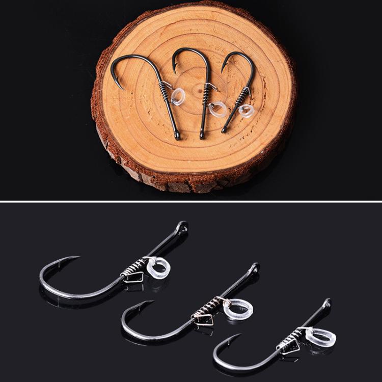 10pcs /Box Crooked Mouth Barbed Sea Fishing Hook Lure Fishing Hanging Shrimp Hook(4) by bashfashion