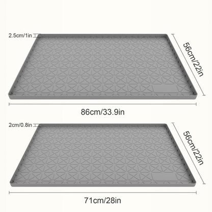 86 x 56 x 2.5cm Kitchen Under Sink Waterproof Anti-Slip Anti-Grease Heat Insulation Drainage Mats(Gray) by bashfashion