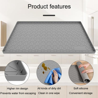 71 x 56 x 2cm Kitchen Under Sink Waterproof Anti-Slip Anti-Grease Heat Insulation Drainage Mats(Gray) by bashfashion