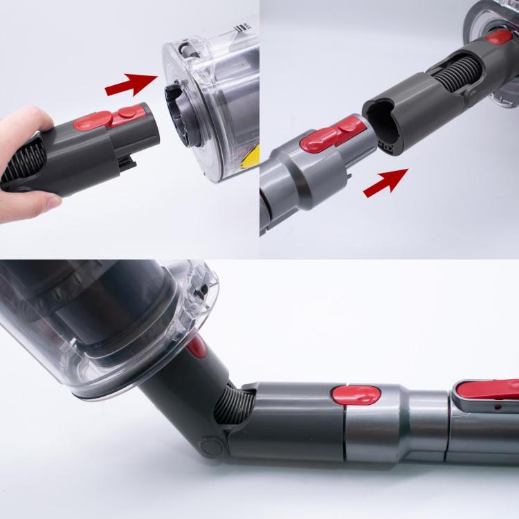 Steering Adapter For Dyson V7 V8 V10 V11 Vacuum Cleaner Bottom Conversion Head(Black) by bashfashion