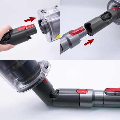 Steering Adapter For Dyson V7 V8 V10 V11 Vacuum Cleaner Bottom Conversion Head(Black) by bashfashion