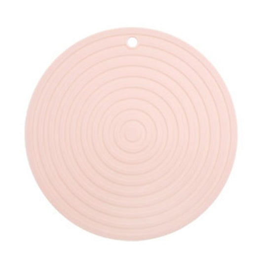 Food Grade Silicone Round Heat Insulation Mat Kitchen Anti-Scald And Anti-Slip Placemat(Pink) by bashfashion