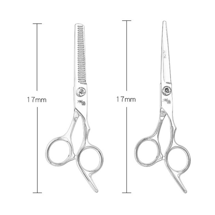 Stainless Steel Haircutting Scissors Set Hair Cutting Tools, Spec: 9-in-1 Black Gold by bashfashion