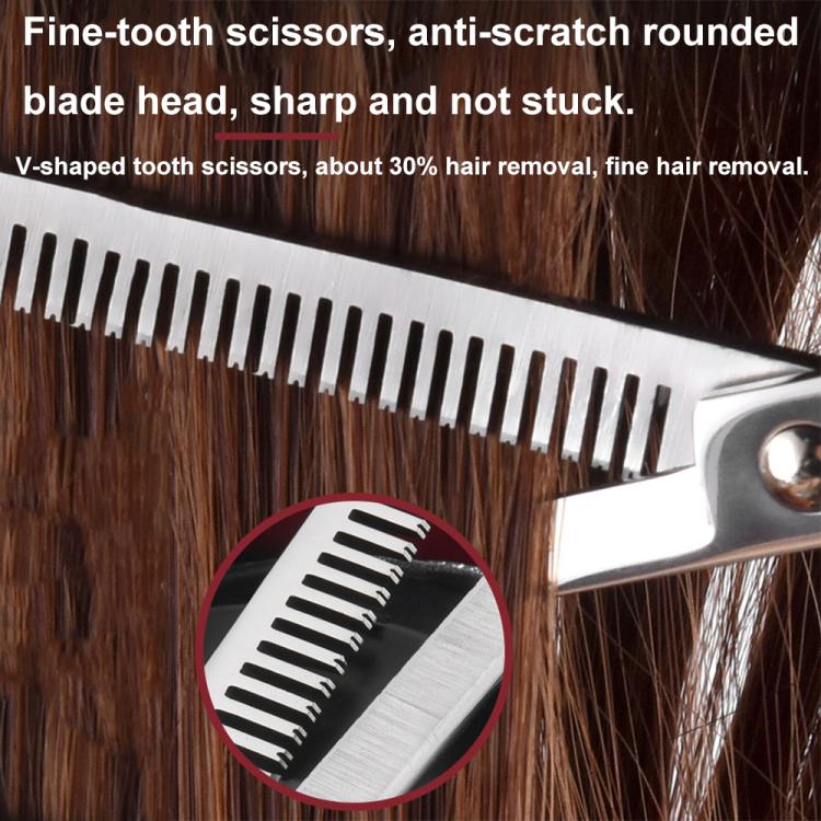 Stainless Steel Haircutting Scissors Set Hair Cutting Tools, Spec: 8-in-1 by bashfashion